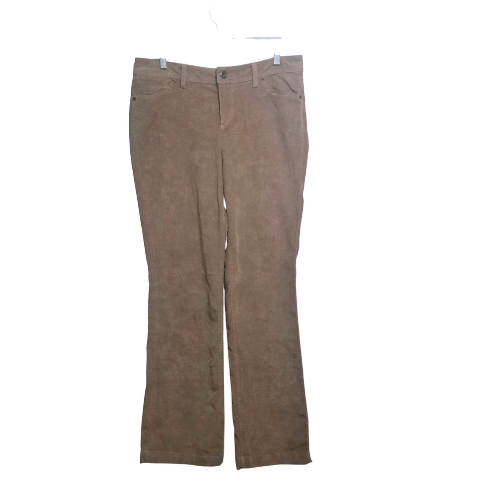 Sonoma Life Style Womens Tan Brown Corduroy Straight Leg Modern Fit Pants 6